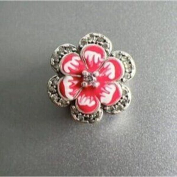 Pansy Pink Flower Charm Sterling Silver 925 Charm For Pandora Bracelet - Picture 3 of 5